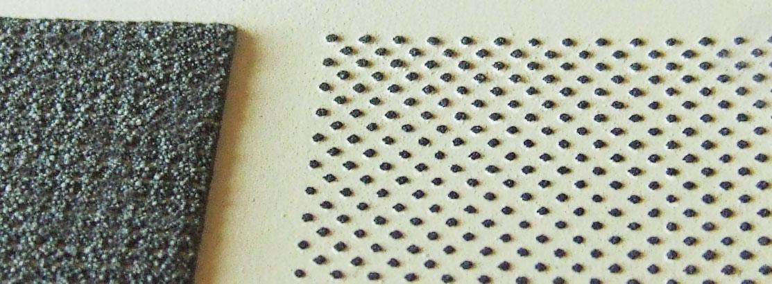 close up view of raised area of a tactile image