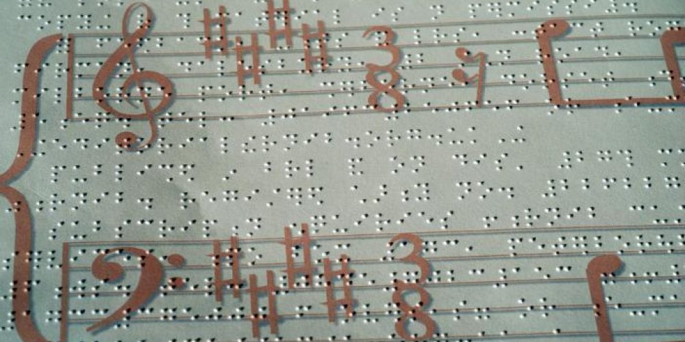 image of braille music